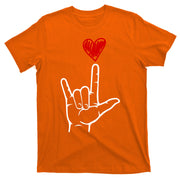 Valentines Day I Love You Hand Sign Asl T-Shirt