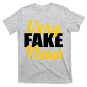 Very Fake News Black & Gold Script T-Shirt