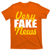 Very Fake News Black & Gold Script T-Shirt