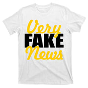 Very Fake News Black & Gold Script T-Shirt
