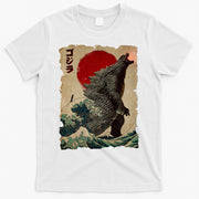 Vintage Japanese Monster Great Wave Poster T-Shirt