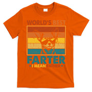 World's Best Farter I Mean Father Fathers Day Funny Dad Dog T-Shirt
