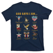 Western God Says I Am 4th Of July Distressed T-Shirt