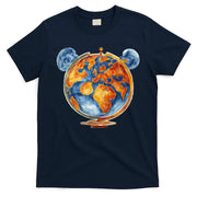 Watercolor Mouse Earth World Globe T-Shirt