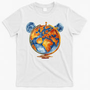 Watercolor Mouse Earth World Globe T-Shirt