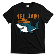 Yee Jaw Cowboy Old Western Shark T-Shirt