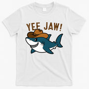 Yee Jaw Cowboy Old Western Shark T-Shirt