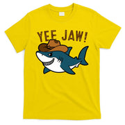 Yee Jaw Cowboy Old Western Shark T-Shirt