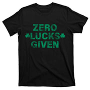 Zero Lucks Given Vintage St Patricks Day T-Shirt