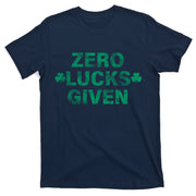 Zero Lucks Given Vintage St Patricks Day T-Shirt