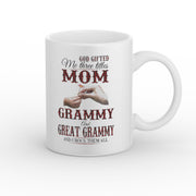 God ed Me Three Titles Mom Grammy And Great Grammy And I Rock Them All Mug Coffee