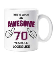 70th Birthday Mug This Is What An Awesome 70 Year Old Looks Like Mug Ceramic Gift Idea Cup