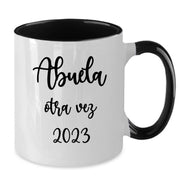Abuela oltra vez 2023 Pregnancy Reveal Mug Va ser abuela grandmother again in Spanish Abuela coffee cup Abuela Gifts