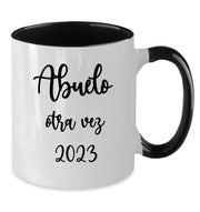 Abuelo oltra vez 2023 grandfather again Vas a ser abuelo oltra vez Abuelo in Spanish Pregnancy Reveal Mug Abuelo coffee cup Abuelo Gifts
