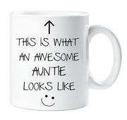 Awesome Auntie Mug V2 This is What an Awesome Auntie Looks like Ceramic Novelty Present Gift Mothers Day Cup Present