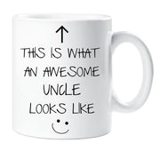 Awesome Uncle Mug V2 This is What an Awesome Uncle Looks like Ceramic Novelty Present Gift Mothers Day Cup Present