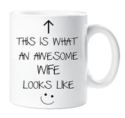 Awesome Wife Mug V2 This is What an Awesome Wife Looks like Ceramic Novelty Present Gift Mothers Day Cup Present