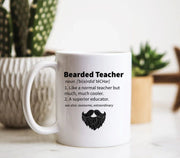 Bearded Teacher Mug Teacher Gift Gifts For Teacher  Teacher Appreciation Gift Funny Teacher Shirt  Beard Mug Male Teacher Gift
