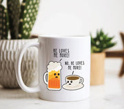 Beer And Coffee Mug Beer Lover Gift Coffee Lover Coffee Gift Beer Gifts Beer vs Coffee Love Coffee Love Beer Drinker Gift