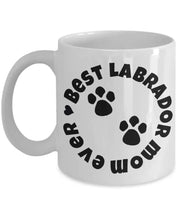 Best Labrador mom ever dog mom gift for Labrador lovers Gift for dog lovers paw prints ceramic mug
