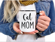 Cat Mom mug Birthday gift for cat mom Cat with whiskers Christmas gift for cat mom Cat lovers  Mothers Day gift for cat lovers