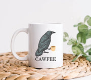 Cawfee Mug Crow Art Crow Mug Crow Print Bird Lover Gifts Bird Gifts Crow Gifts Bird Lover Mug Cawfee Gifts Bird Art Cawfee Cup