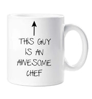 Chef Mug This Guy Is An Awesome Chef Ceramic Novelty Present Gift Fathers Day Cup Present