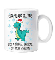 Christmas Grandad Mug Dinosaur Grandadsaurus Like A Normal Grandad But More Awesome Chrimbo Xmas Secret Santa