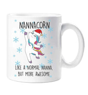Christmas Nanna Mug Unicorn Nannacorn Like A Normal Nanna But More Awesome Christmas Mug Chrimbo Xmas