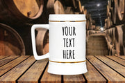 Custom Ceramic Beer Stein Custom Beer Stein Custom 22oz Beer Mug Personalized Photo Beer Stein Groomsmen Beer Stein Fathers Day Dad
