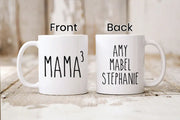 Custom Mama Of Three Mug Mother Of Three Gift Funny Mom Mug New Mom Gift Mother39s Day Gift Pregnancy Announcement Mom Of 3 Three Kids