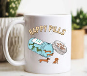 Dachshund Mug Dachshund Mom Gift Miniature Dachshund Dog Owner Mug Dog Lover Doxie Mug Funny Dachshund Gift Happy Pills Coffee Mug