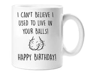 Dad Birthday Mug I Cant Believe I Used To Live In Your Balls Happy Birthday Day Perfect Present Gift