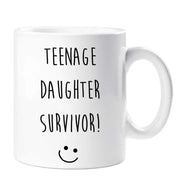 Dad Funny Mug Teenage Daughter Survivor Mug Funny Fathers Day Gift Present Birthday Christmas
