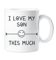 Dad Mum Mug I Love My Son This Much Funny Mug Cup Dad Father Gift Mother