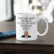 Daughter gifts gift for daughter funny trump gift gift from dad daughter mug cup daughter coffee mug funny daughter gift idea