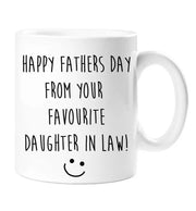 Father Day Mug Happy Fathers Day From Your Favourite Daughter In Law Perfect Father In Law Present Gift