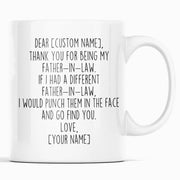 Father In Law Gifts Personalized Custom Name Mug Gifts for Father In Law Funny Father In Law Gift Idea Wedding Gift Father Of The Bride