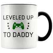 First Fathers Day Gift Mug - Leveled Up To Daddy Coffee Mug Birthday Mug for Dad Funny Dad Birthday Mug Dad Birthday Mug Fathers Day Mug
