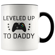 First Fathers Day Gift New Dad Gift Dad To Be Gift Leveled up to Daddy Fathers Day Mug New Dad Mug Congratulations Pregnancy Gift