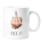 Fuck It Mug Middle Finger Ceramic Novelty Present Gift Funny Cup Present Funny Rude Swearing