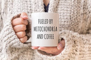 Fueled By Mitochondria And Coffee Mug Funny Science Mugs Science Mitochondria Biology Mugs Science Teacher Gifts Steminist Cup