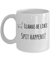 Funny llama gift Llama Spit happens llama image gift for her gift for women Christmas Gift Personalized Gift Birthday gift mugs