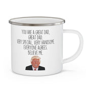 Gifts for Dad Christmas Gift Dad Birthday Gift Father39s Day Gift Trump Dad Gifts from Daughter To Dad Funny Gift Idea Enamel Camping Mug