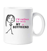 Girlfriend Mug Ladies I'd Rather Be With My Boyfriend Mug Cup Girlfriend Gift Present Valentines Birthday Christmas