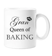 Gran Mug Gran Queen Of Baking Mug Mothers Day Birthday Ceramic Gift Idea Cup
