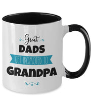 Great Dads get promoted to Grandpa mug Fathers Day gifts for Grandfather from grandchild cute mug for Dad from daughter from son coffee mug