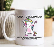 Great Grandma Mug Great Grandmacorn Mug Unicorn Great Grandma Mug Grandma Coffee Mug Gift for Grandmother Great Grandma Gift