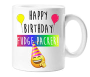 Happy Birthday Fudge Packer Mug Ceramic Novelty Present Gift Cup Present