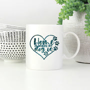 Home Is Where My Dog Is with star font Mugs